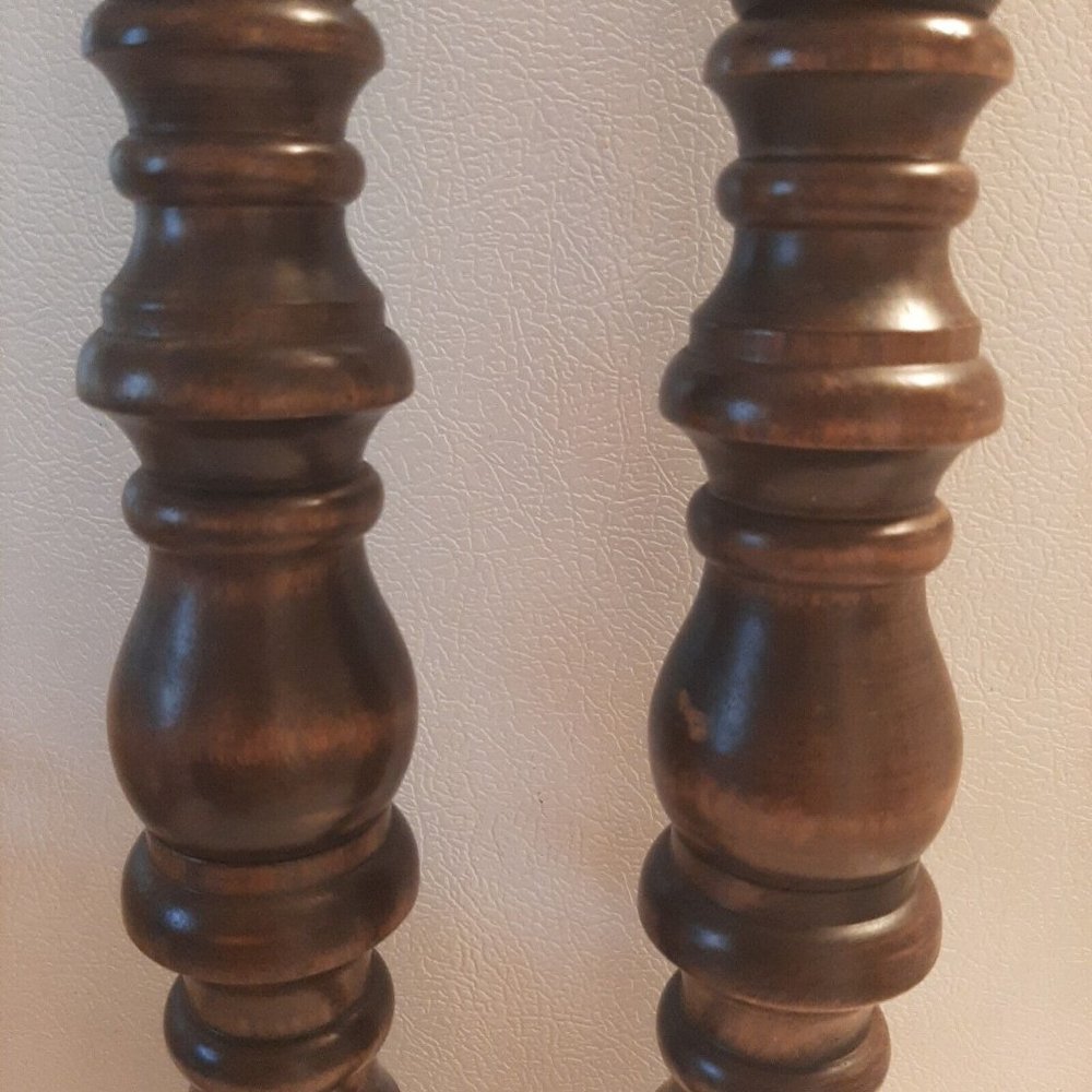 Vintage Himark Salt Shaker and Pepper Mill 14” Tall Brown Wooden Made in Japan - Picture 4 of 10